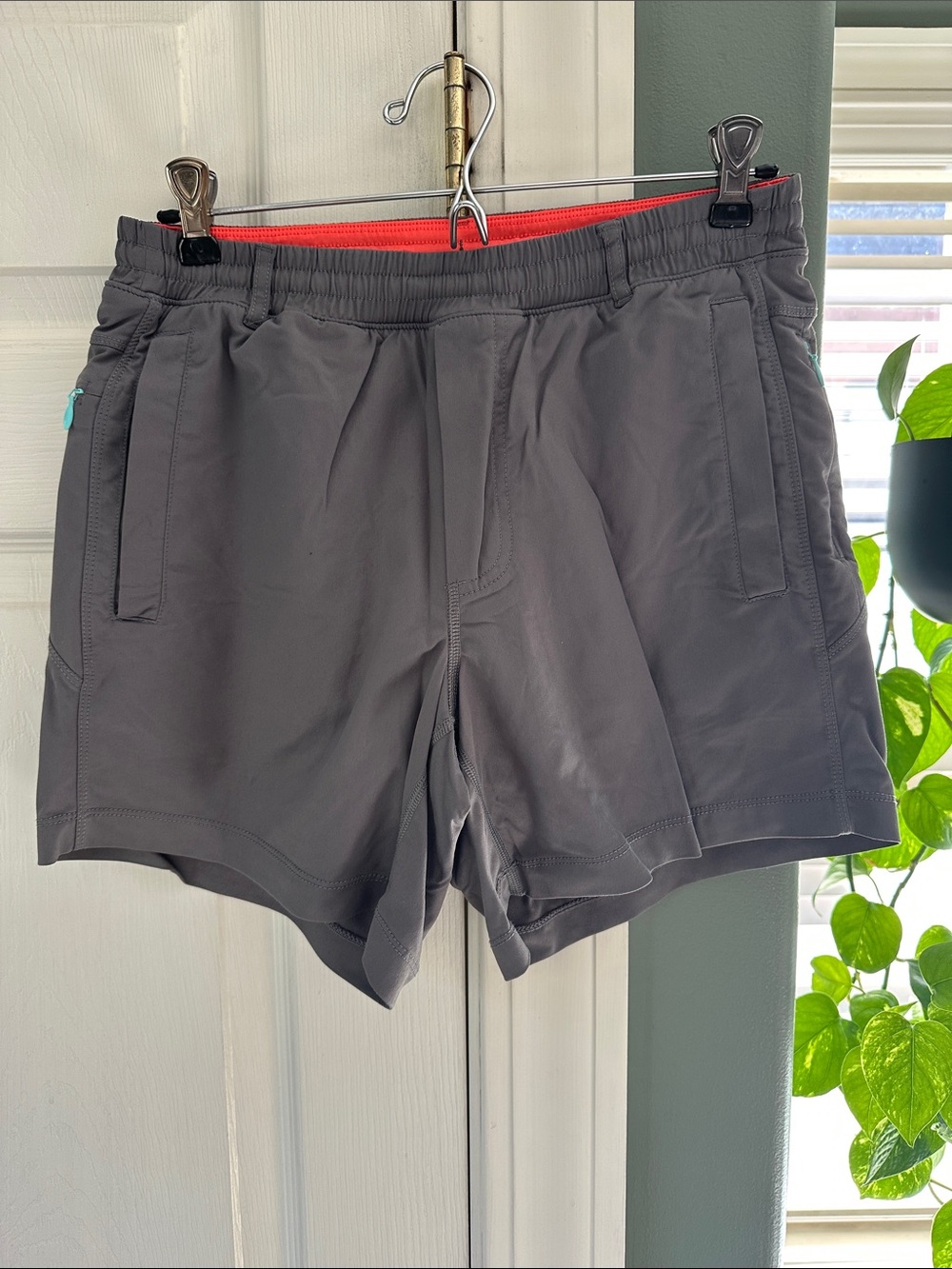 Birddogs Men's Gray Shorts with Coral liner